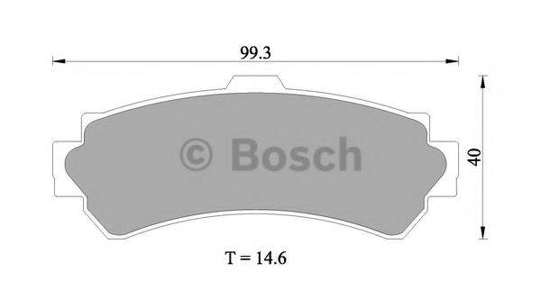 BOSCH 0986505976 Комплект тормозных колодок, дисковый тормоз