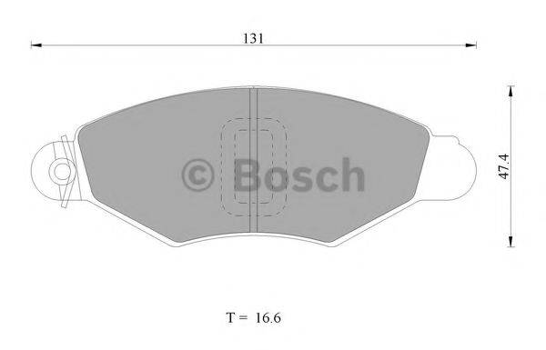 Комплект тормозных колодок, дисковый тормоз BOSCH 0 986 AB1 055