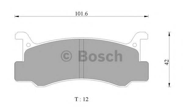 Комплект тормозных колодок, дисковый тормоз BOSCH 0 986 AB1 123