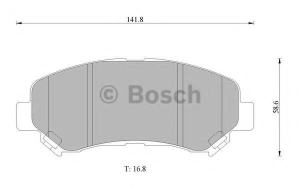 Комплект тормозных колодок, дисковый тормоз BOSCH 0 986 AB1 386