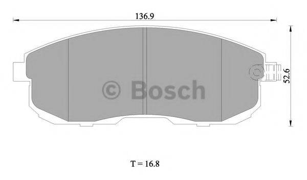 BOSCH 0986AB1407 Комплект тормозных колодок, дисковый тормоз