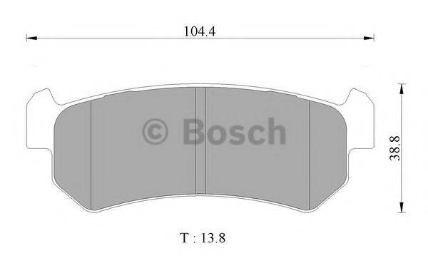Комплект тормозных колодок, дисковый тормоз BOSCH 0 986 AB1 442