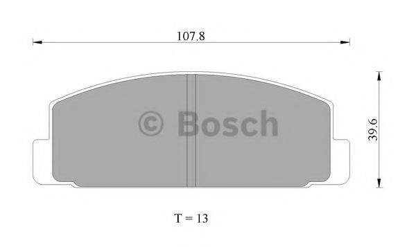 Комплект тормозных колодок, дисковый тормоз BOSCH 0 986 AB2 009