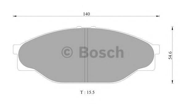 BOSCH 0986AB2071 Комплект тормозных колодок, дисковый тормоз