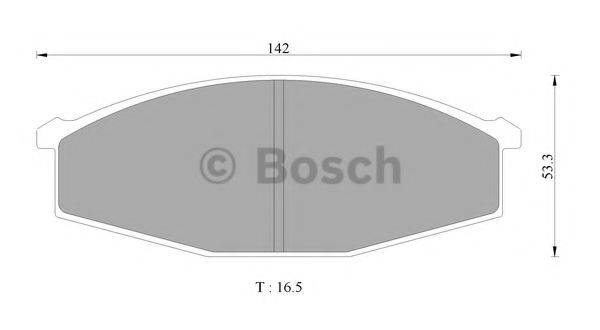 Комплект тормозных колодок, дисковый тормоз BOSCH 0 986 AB2 239