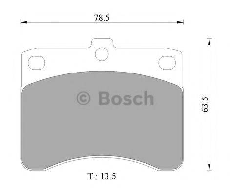 Комплект тормозных колодок, дисковый тормоз BOSCH 0 986 AB2 435