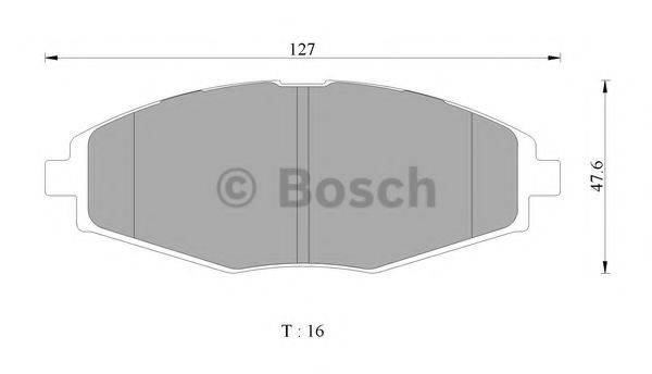 Комплект тормозных колодок, дисковый тормоз BOSCH 0 986 AB3 060
