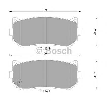 Комплект тормозных колодок, дисковый тормоз BOSCH 0 986 AB3 069