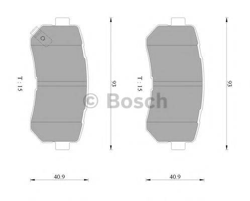 Комплект тормозных колодок, дисковый тормоз BOSCH 0 986 AB3 099