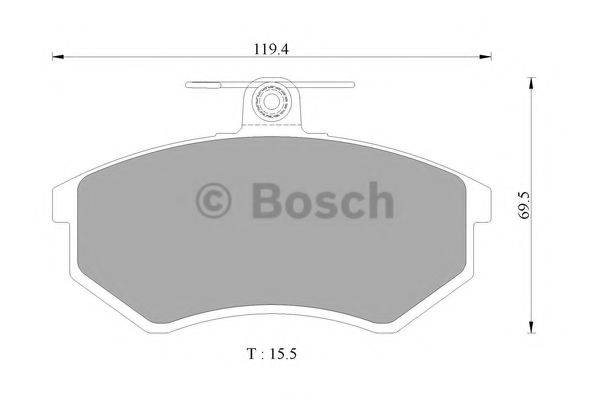 Комплект тормозных колодок, дисковый тормоз BOSCH 0 986 AB3 109