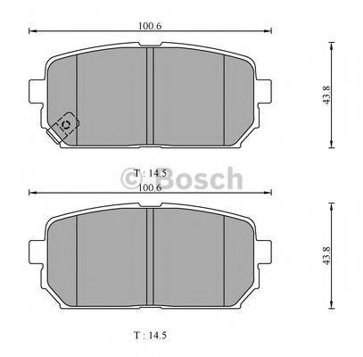 Комплект тормозных колодок, дисковый тормоз BOSCH 0 986 AB3 125