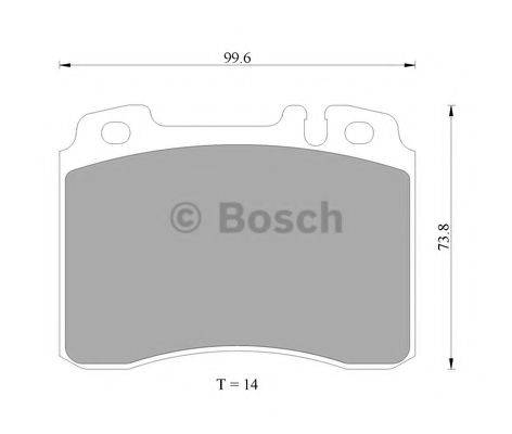 Комплект тормозных колодок, дисковый тормоз BOSCH 0 986 AB4 469