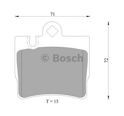 BOSCH 0986AB4984 Комплект тормозных колодок, дисковый тормоз