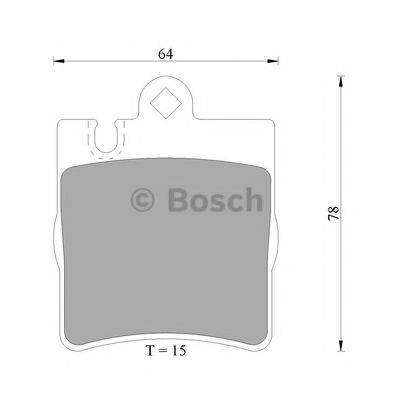 Комплект тормозных колодок, дисковый тормоз BOSCH 0 986 AB4 986
