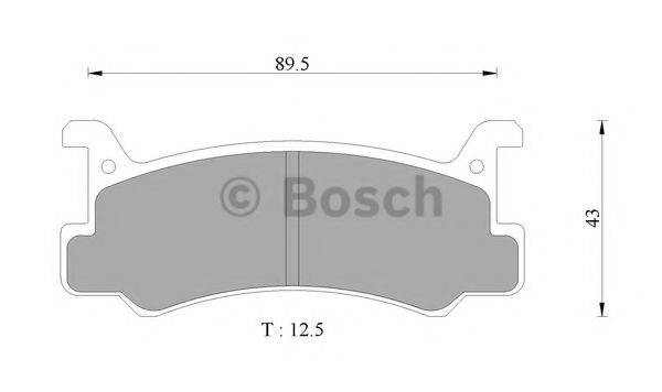 BOSCH 0986AB9007 Комплект тормозных колодок, дисковый тормоз