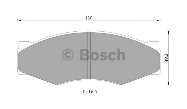 Комплект тормозных колодок, дисковый тормоз BOSCH 0 986 AB9 168