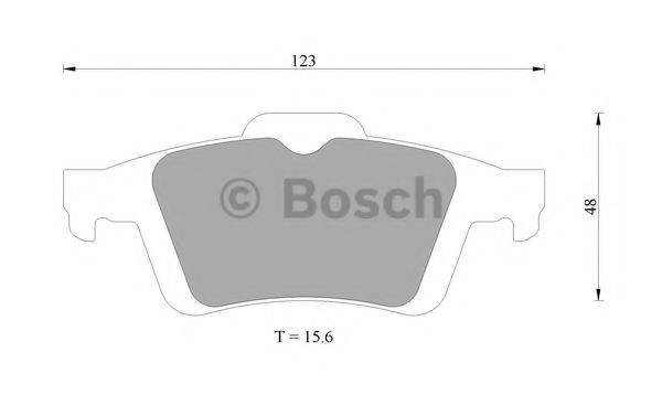 Комплект тормозных колодок, дисковый тормоз BOSCH 0 986 AB9 212