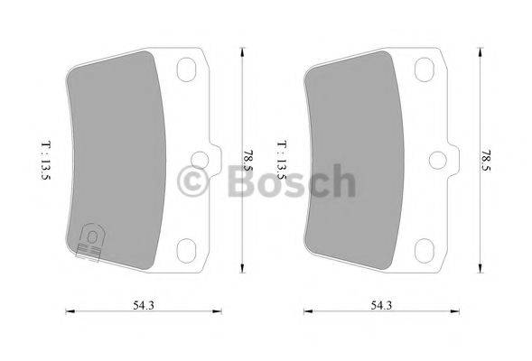 Комплект тормозных колодок, дисковый тормоз BOSCH 0 986 AB9 293