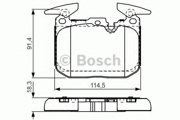 BOSCH 0986TB3211 Комплект тормозных колодок, дисковый тормоз