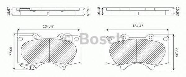 BOSCH F03B050106 Комплект тормозных колодок, дисковый тормоз