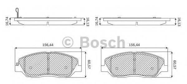 BOSCH F03B050164 Комплект тормозных колодок, дисковый тормоз
