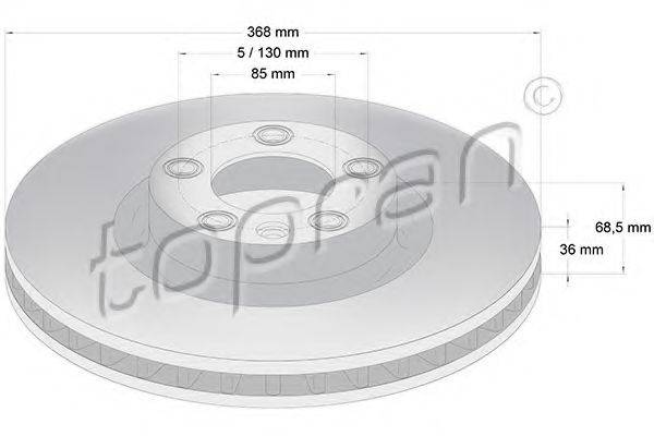 TOPRAN 114026 Тормозной диск