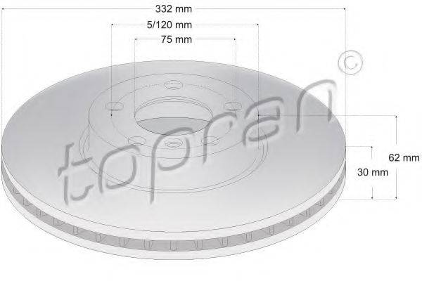 TOPRAN 502031 Тормозной диск