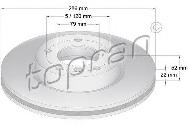 TOPRAN 500563 Тормозной диск