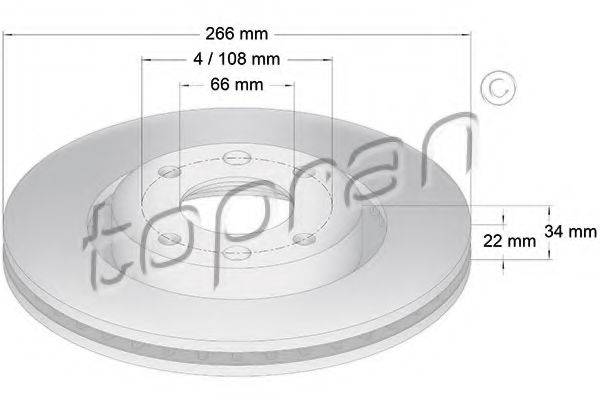Тормозной диск TOPRAN 720 247