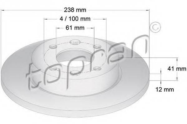 TOPRAN 700175 Тормозной диск