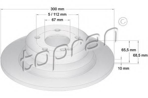 TOPRAN 401054 Тормозной диск