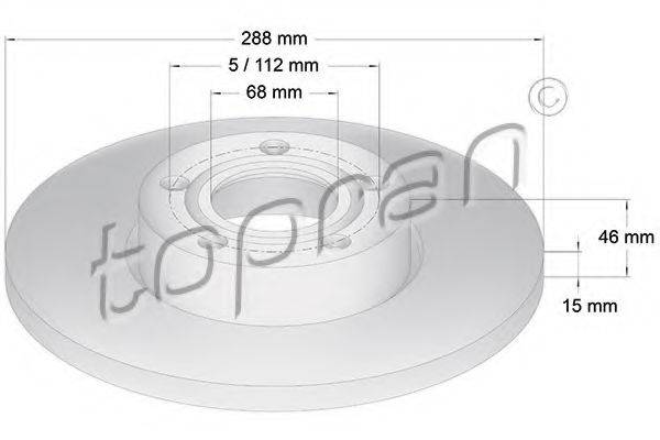 TOPRAN 103755 Тормозной диск