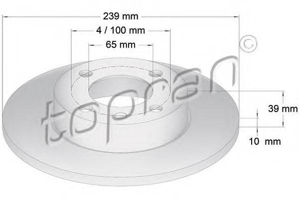 TOPRAN 104164 Тормозной диск