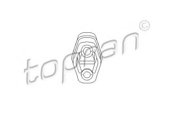 Кронштейн, глушитель TOPRAN 104 402