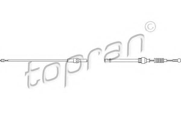 Трос, стояночная тормозная система TOPRAN 109 815