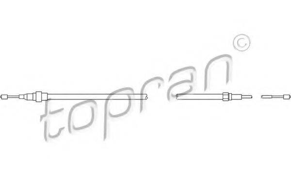 Трос, стояночная тормозная система TOPRAN 108 333