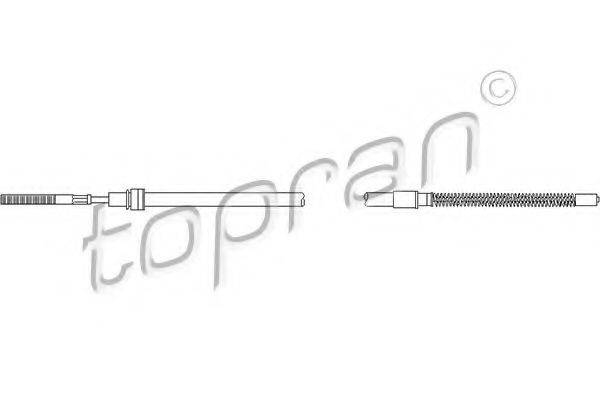 Трос, стояночная тормозная система TOPRAN 104 022