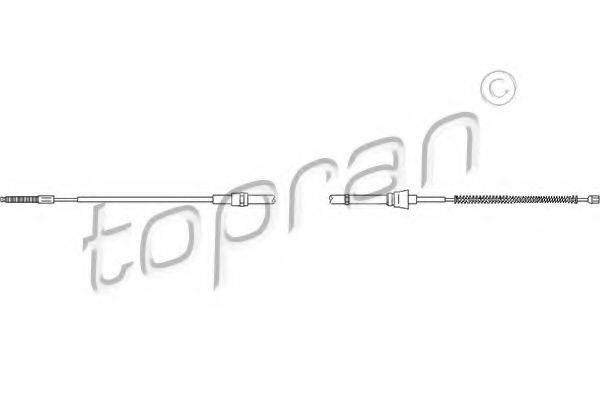 Трос, стояночная тормозная система TOPRAN 109 818