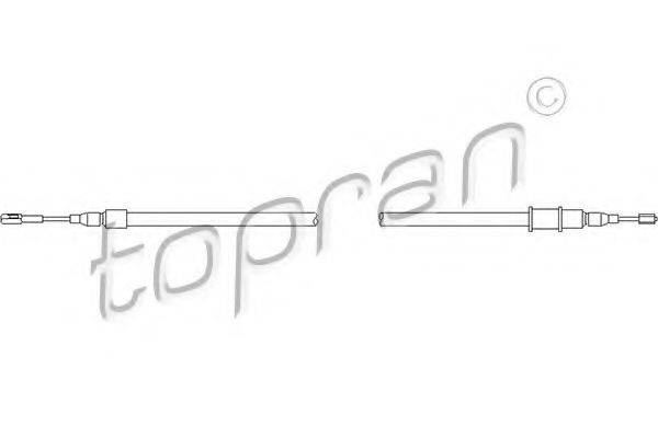 Трос, стояночная тормозная система TOPRAN 108 325