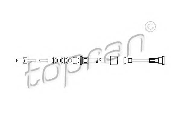 TOPRAN 207379 Трос, стояночная тормозная система