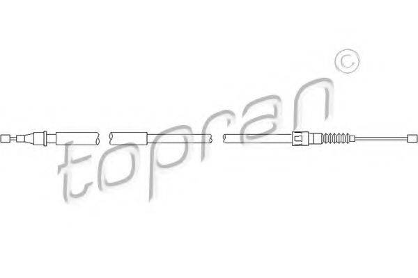 TOPRAN 206501 Трос, стояночная тормозная система