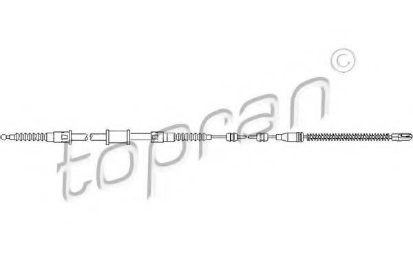 Трос, стояночная тормозная система TOPRAN 200 874
