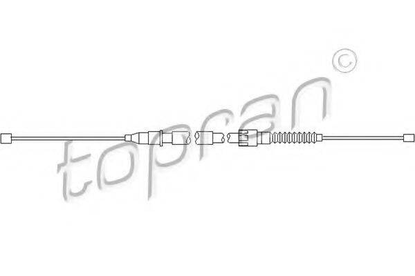 Трос, стояночная тормозная система TOPRAN 207 190