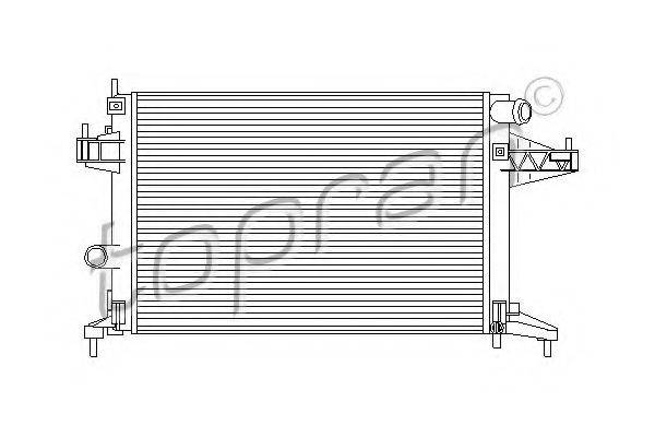 Радиатор, охлаждение двигателя TOPRAN 206 971