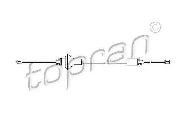 Трос, стояночная тормозная система TOPRAN 207 370