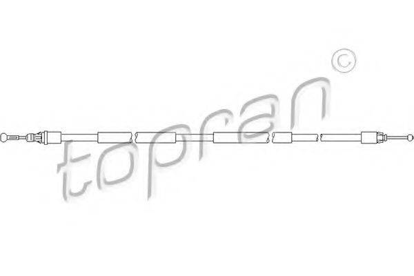 TOPRAN 207387 Трос, стояночная тормозная система