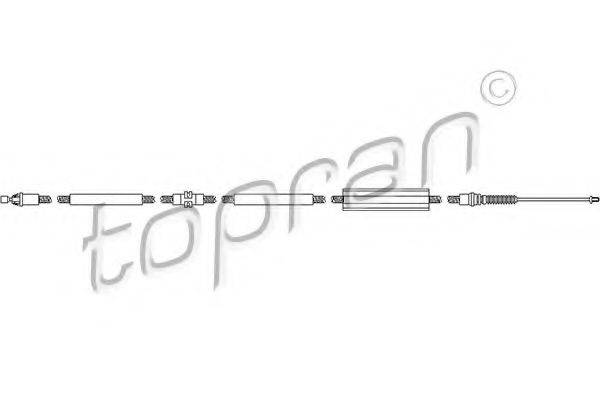 TOPRAN 302069 Трос, стояночная тормозная система
