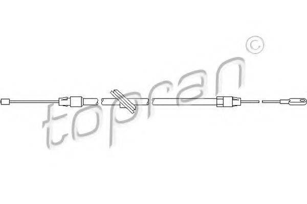 TOPRAN 401656 Трос, тормозной механизм рабочей тормозной системы