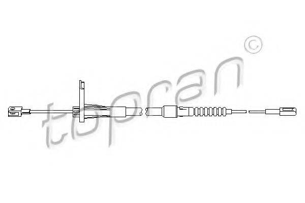 TOPRAN 401653 Трос, тормозной механизм рабочей тормозной системы