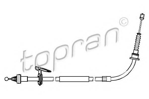 Трос, стояночная тормозная система TOPRAN 501 101